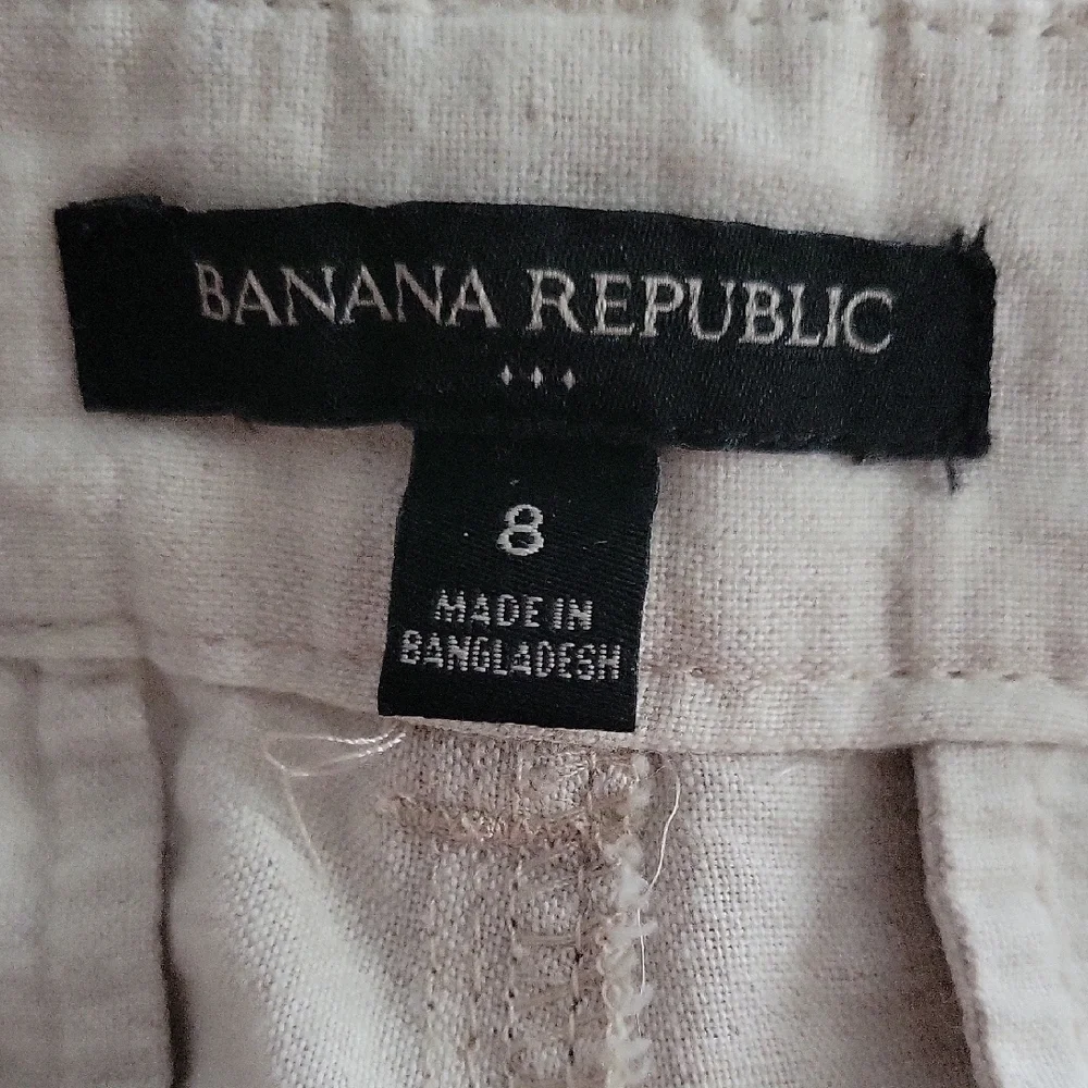 Banana Republic Cream Linen Pants